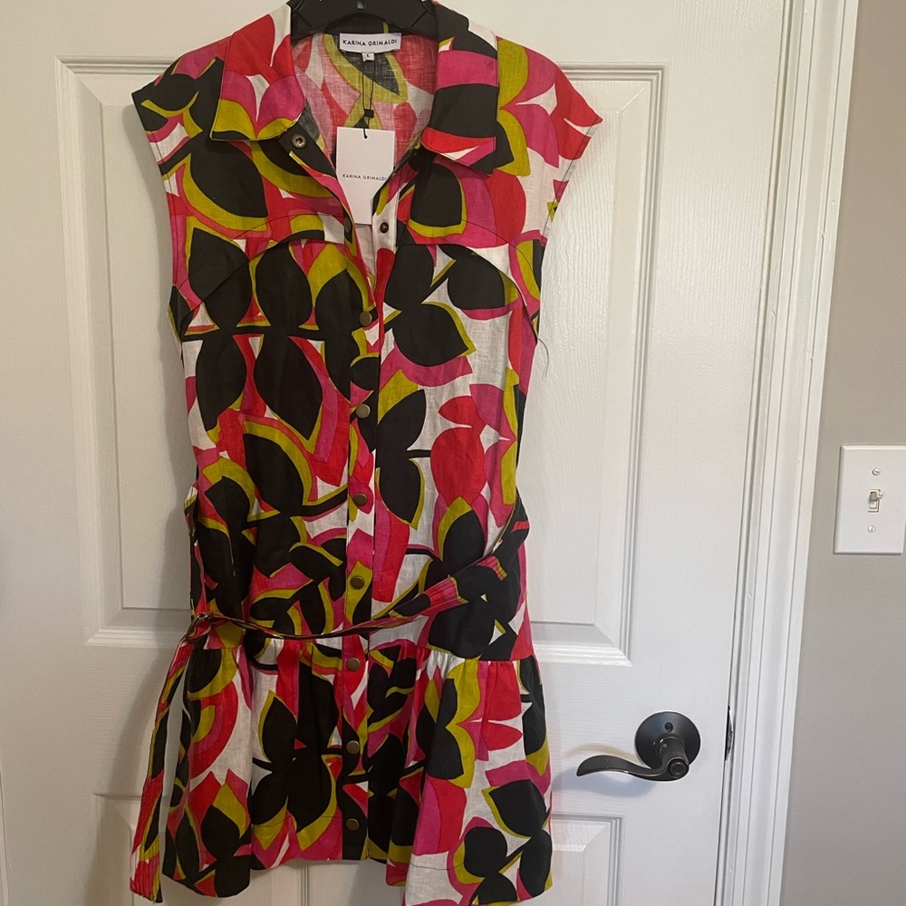 Karina Grimaldi Multicolor Patterned Dress